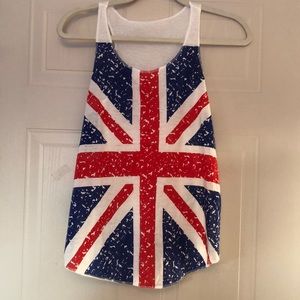 NWOT Souvenir cami with England flag